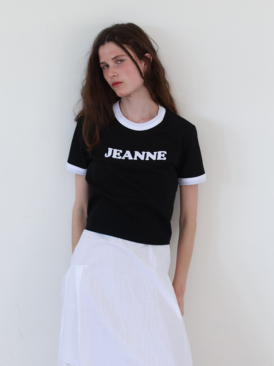 [B급/교환반품불가]Jeanne Ringer T-Shirt in Black